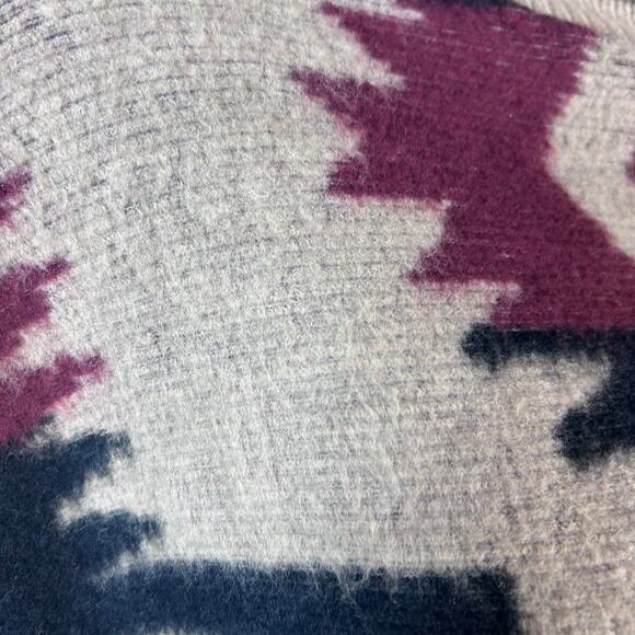 Lucky Brand sweater poncho one size aztec Vintage turtle neck‎ western wool - Picture 13 of 14